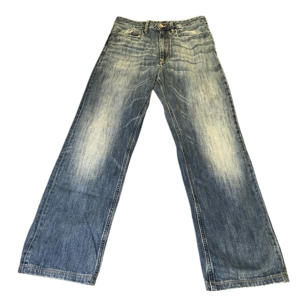 Robert Graham Classic Yates Denim Jeans Mens 36 Straight Whiskered‎ Plaid 32x32